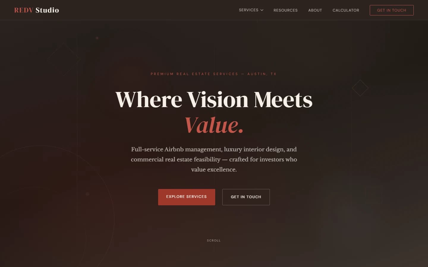 REDV Studios website homepage